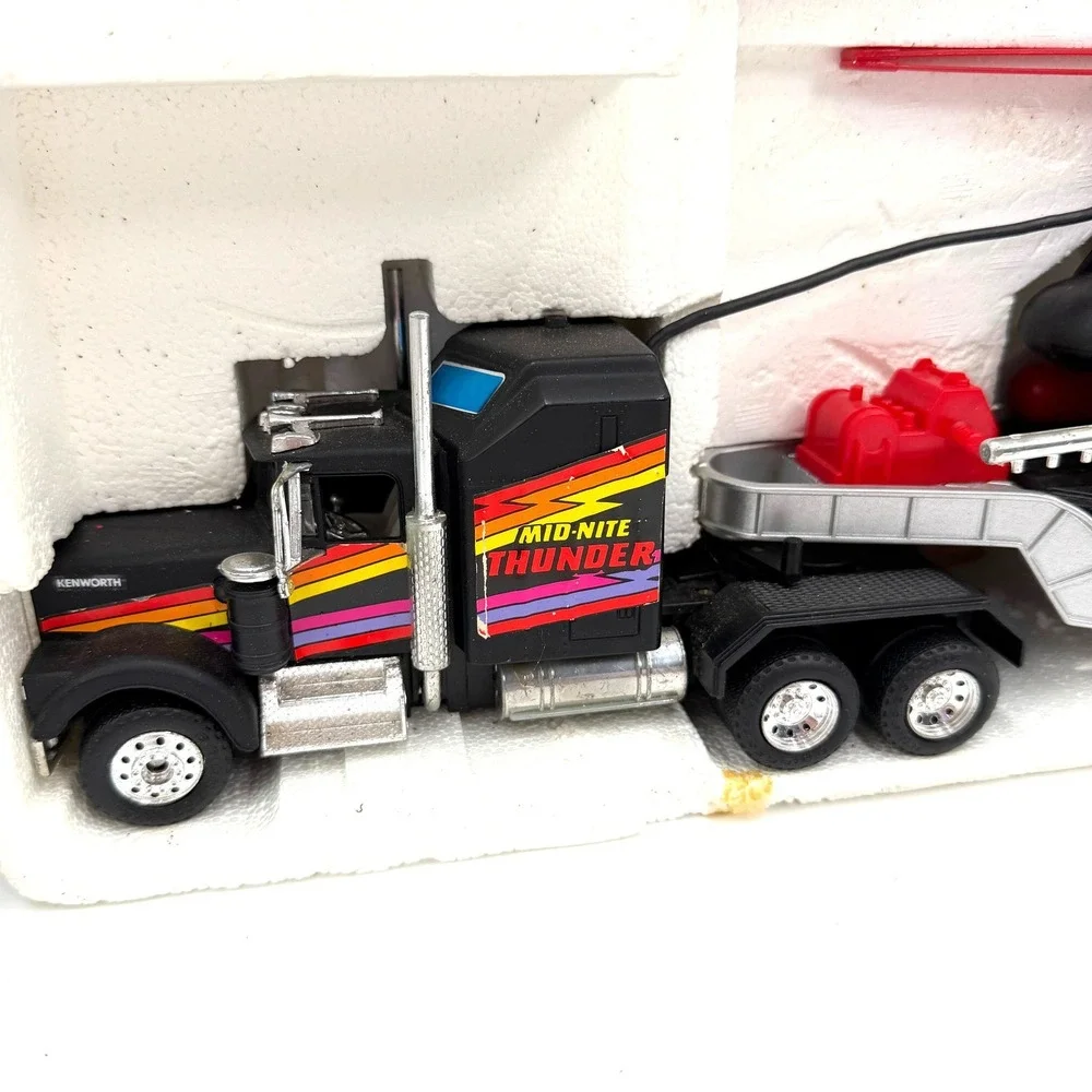 Bright Mid-Nite Thunder Transport Rig Large Black 1980s